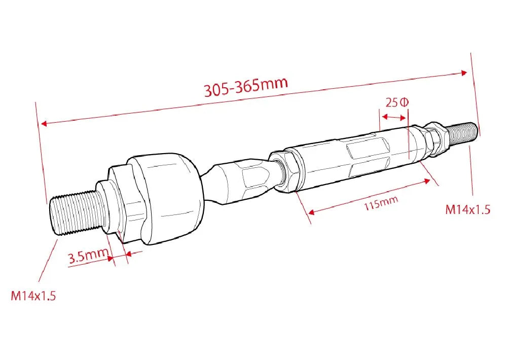 D-MAX D1SPEC Reinforced Tie Rod TypeR (JZX Series)