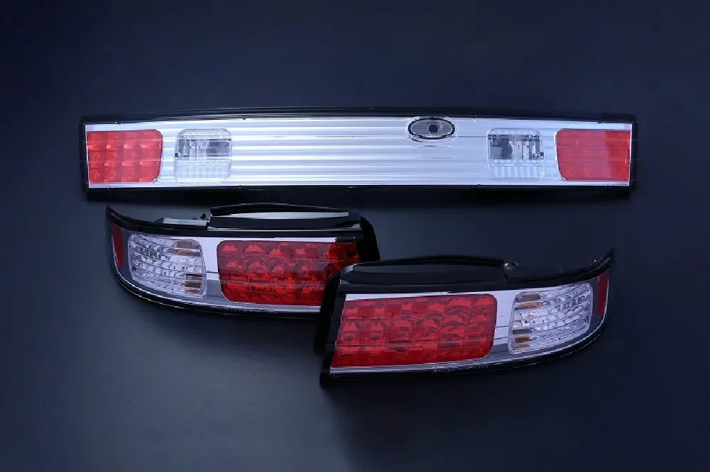 D-MAX S14 LED tail lamp 3-piece set (chrome)