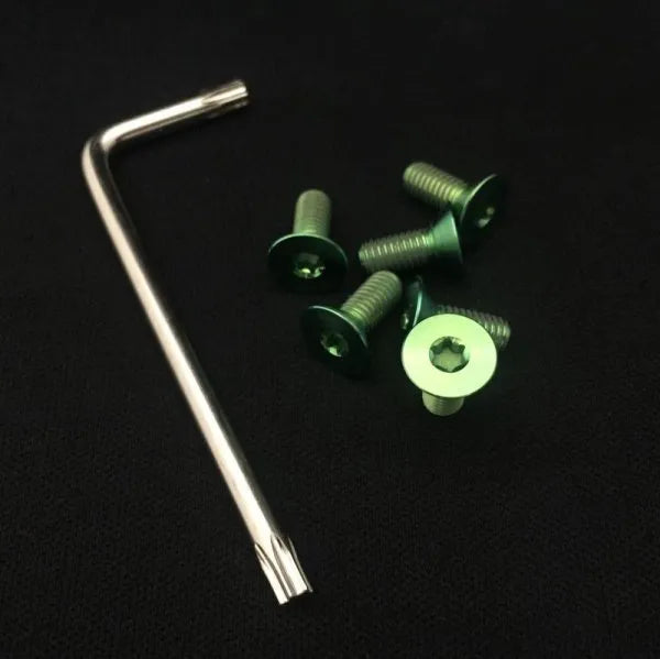 VERTEX STEERING TITANIUM TORX BOLT 6 PICE SET (head, torx type, with special wrench) Titanium torx bolt