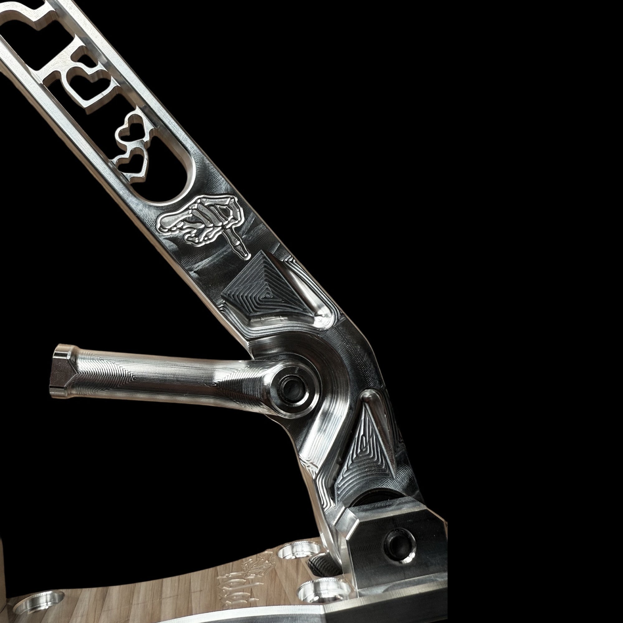 Heart handbrake handle