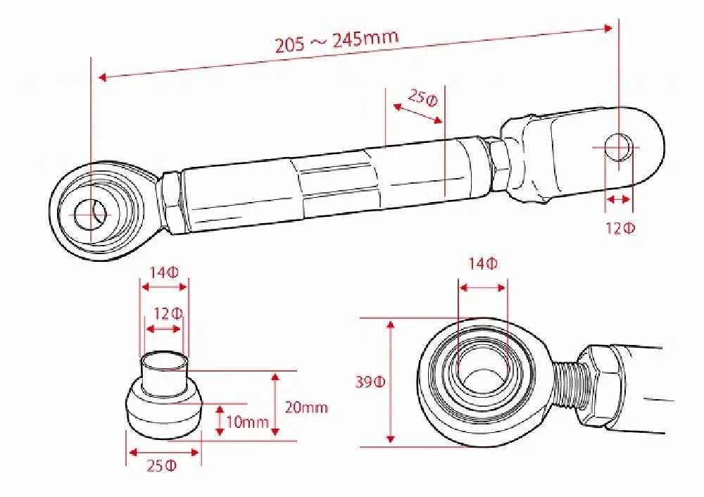 D-MAX D1SPEC Pillow Traction Rod