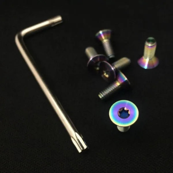 VERTEX STEERING TITANIUM TORX BOLT 6 PICE SET (head, torx type, with special wrench) Titanium torx bolt