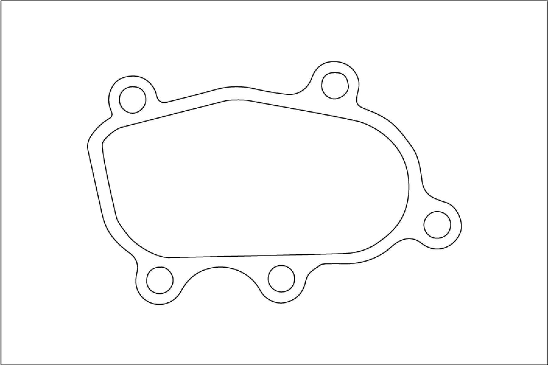 D-MAX Outlet pipe side metal gasket (for SR engine)